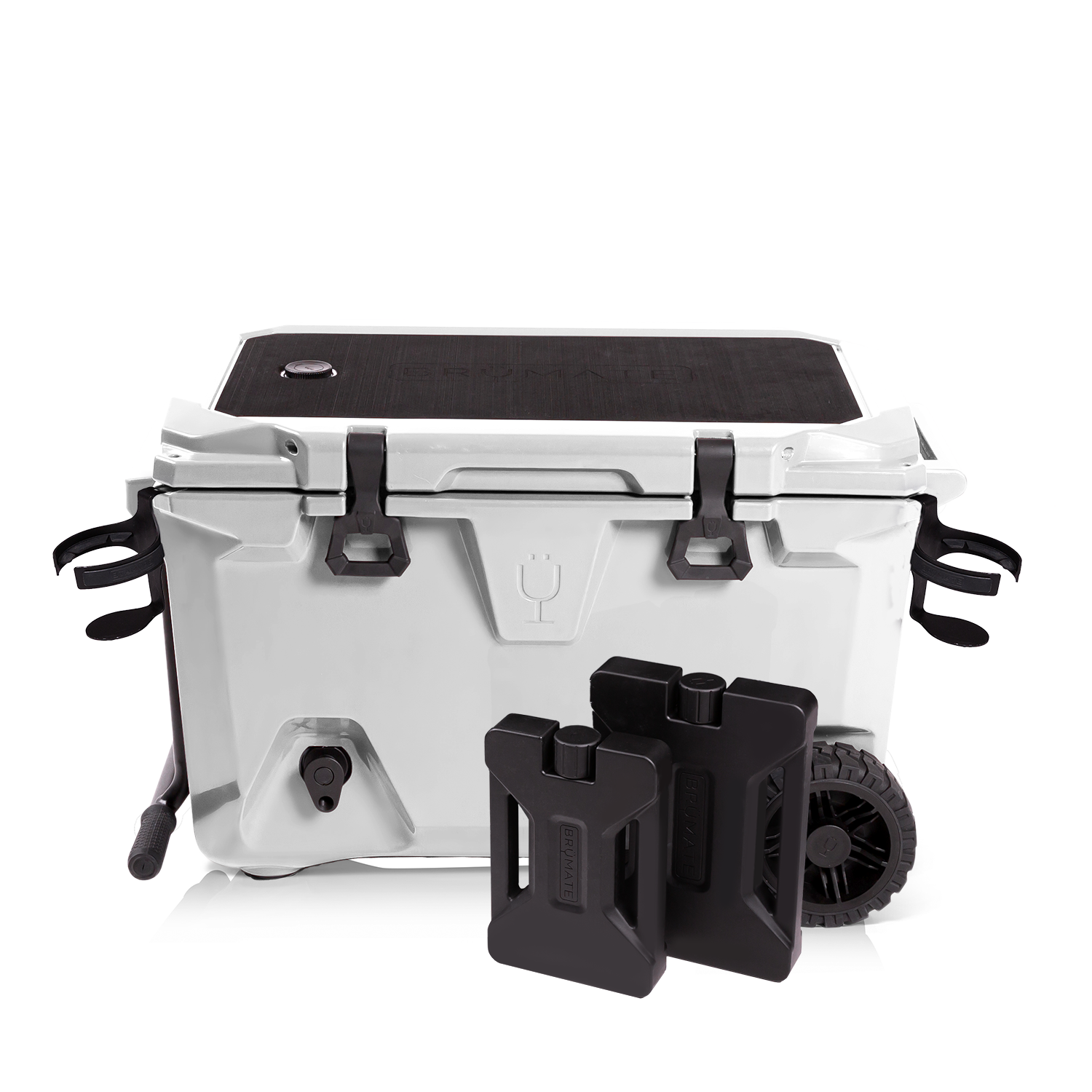 Br Tank 55-Quart Double Drink Holder Cooler Bundle | Ice White