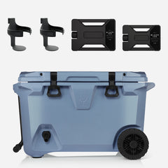 Br Tank 55-Quart Double Drink Holder Cooler Bundle | Neon Pink